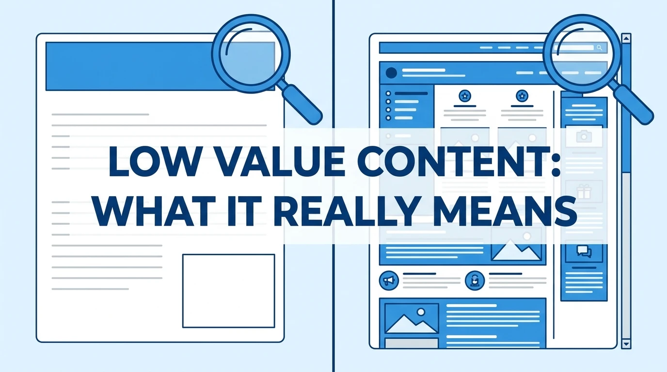 What Does Low Value Content Actually Mean