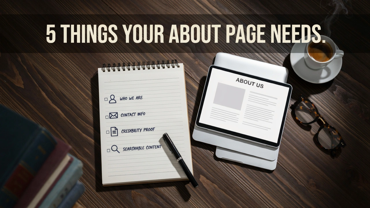 5 THINGS YOUR ABOUT PAGE NEEDS.