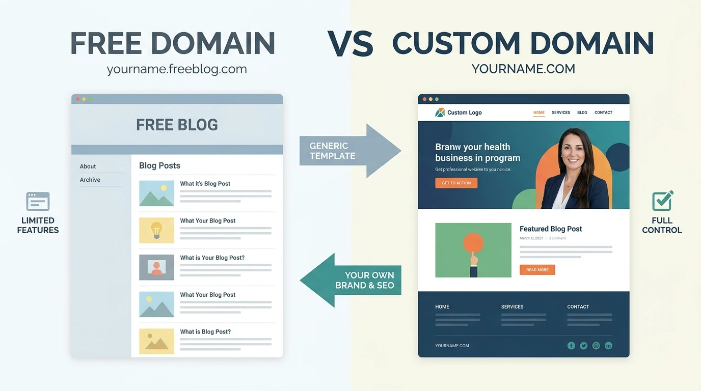 Free Domain vs Custom Domain What Really Changes